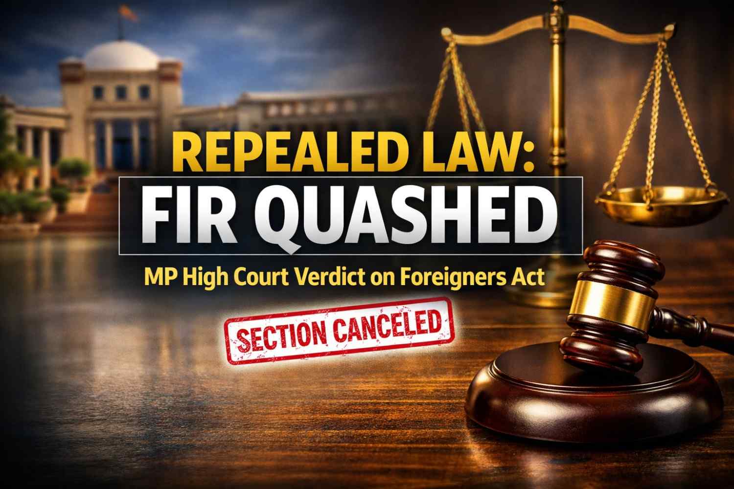Registration of Offence Under Repealed Foreigners Act Is 'Ex Facie Illegal': Madhya Pradesh High Court Sets Aside FIR Over Form-C Delay