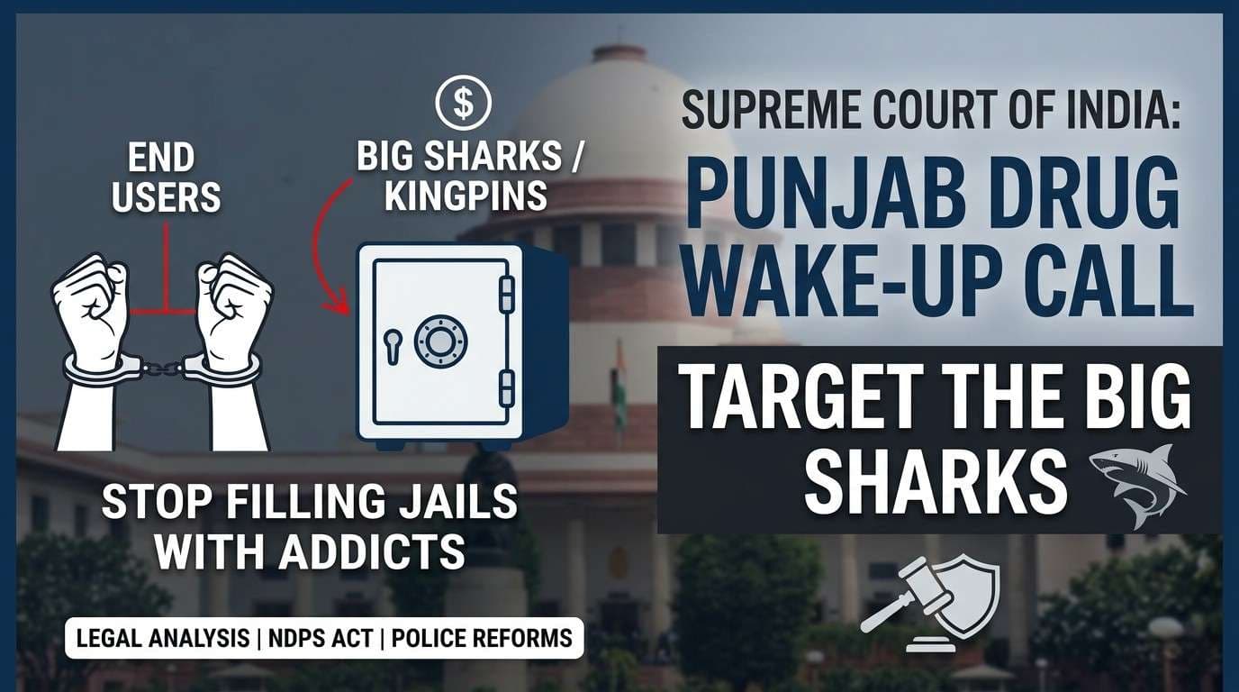 "Target the Big Sharks": SC Raises Alarm Over Punjab's Drug Crisis