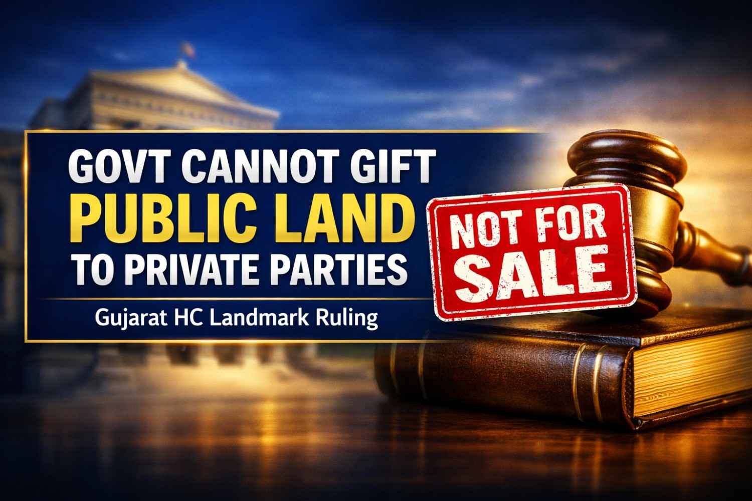 Govt Cannot Benefit Private Party At Cost Of State: Gujarat High Court Rules On Disposal Of Public Property