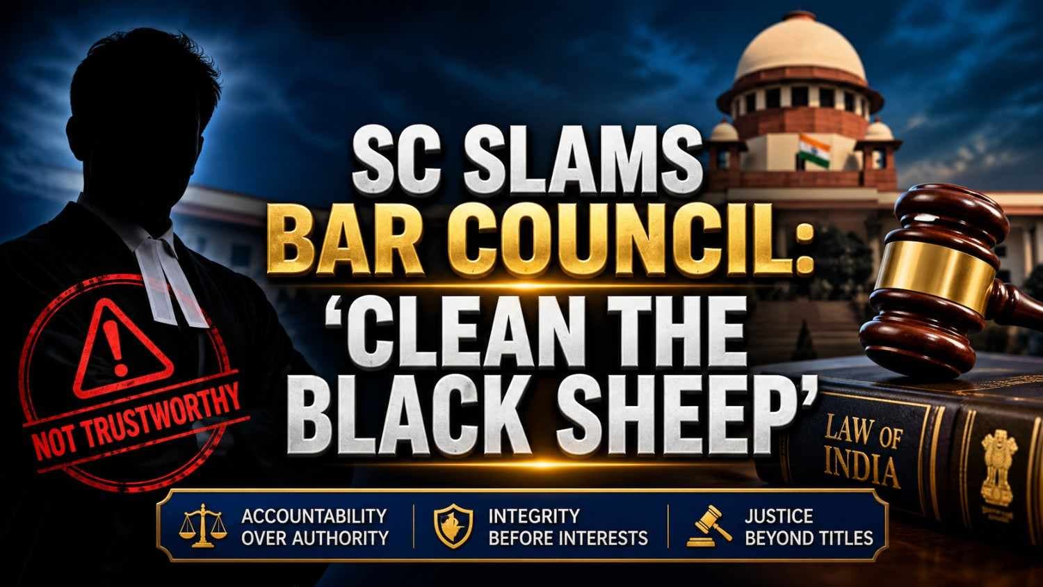 "Black Sheep" In Legal Profession Must Be Dealt With Immediately: Supreme Court Questions Bar Council’s Disciplinary Mechanism