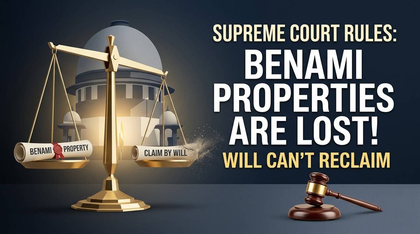 Supreme Court: Real Owner Cannot Claim Benami Property via Will of Benamidar