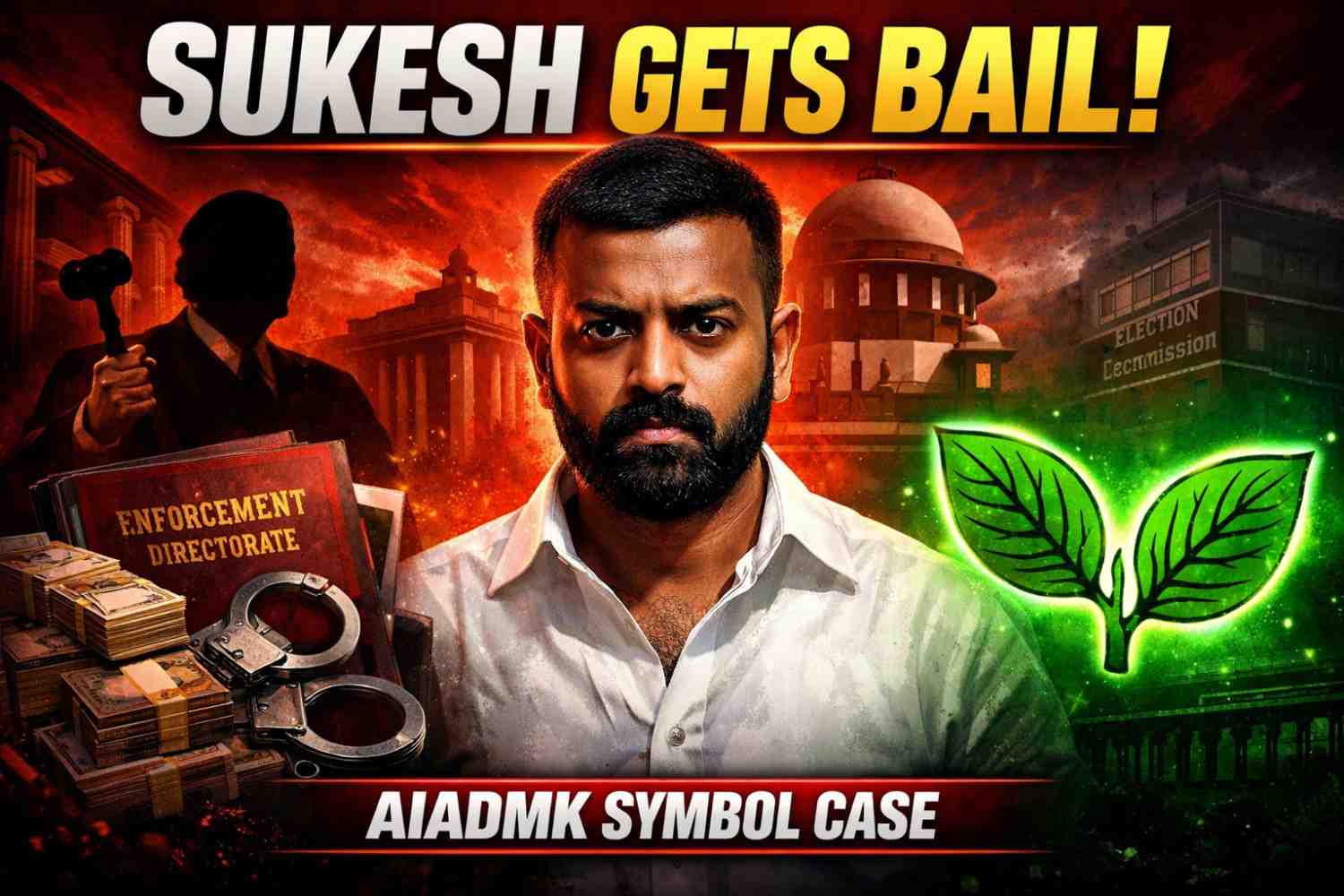 Delhi Court Grants Bail To Sukesh Chandrasekhar In AIADMK Symbol Case