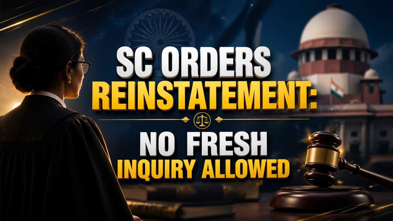 No Second Chances For Disciplinary Authority: Supreme Court Quashes 'De Novo' Inquiry, Orders Reinstatement of Gujarat Judicial Officer