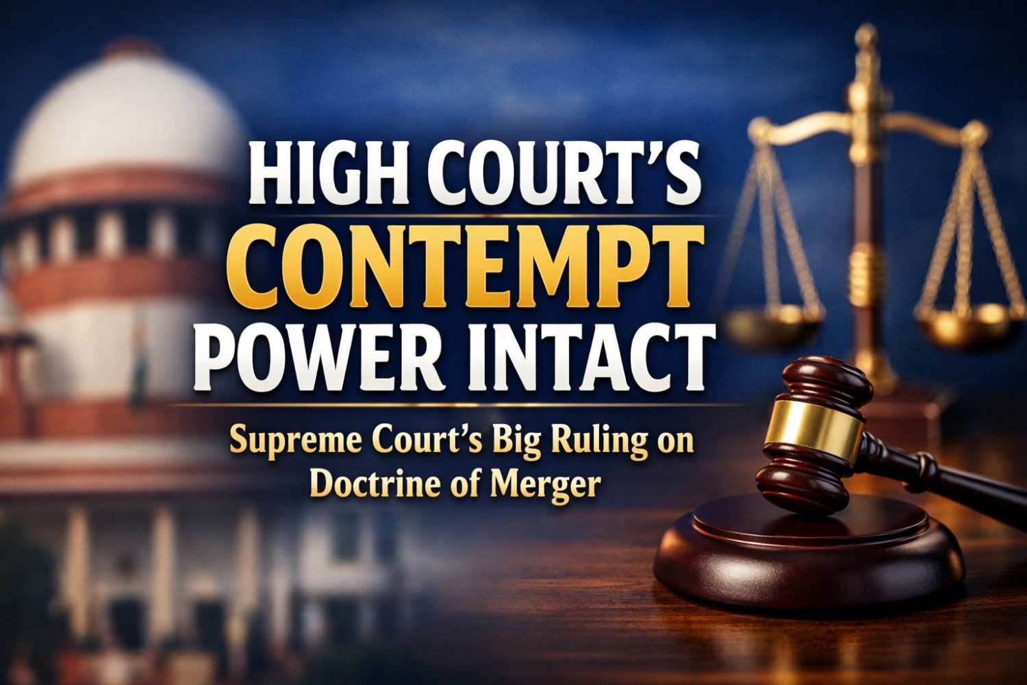 High Court’s Contempt Power Not Lost Even if Supreme Court Affirms Order: SC Clarifies 'Doctrine of Merger'