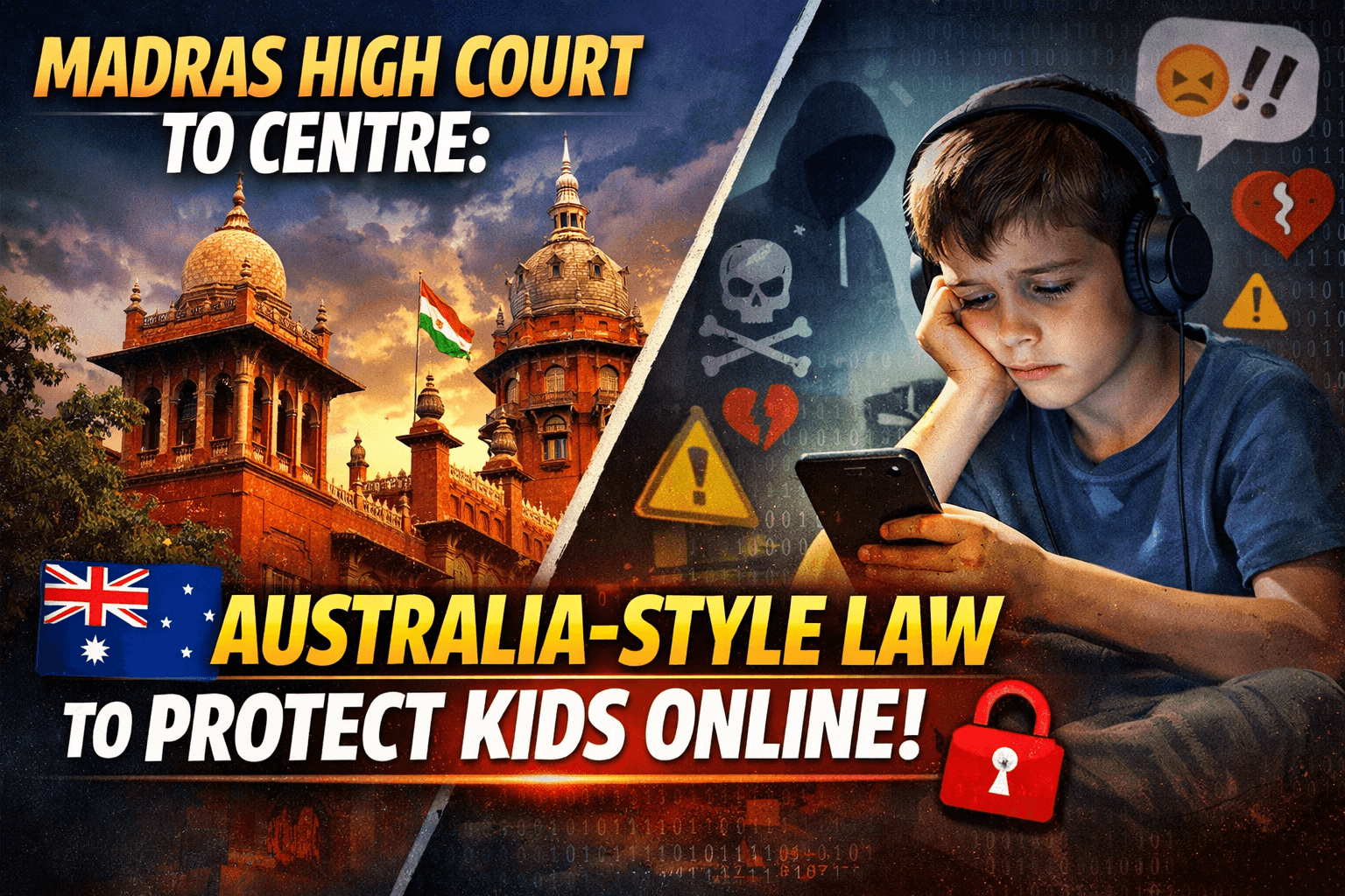 Madras High Court Urges Centre to Consider 'Australia-Style' Law to Protect Children from Online Harm
