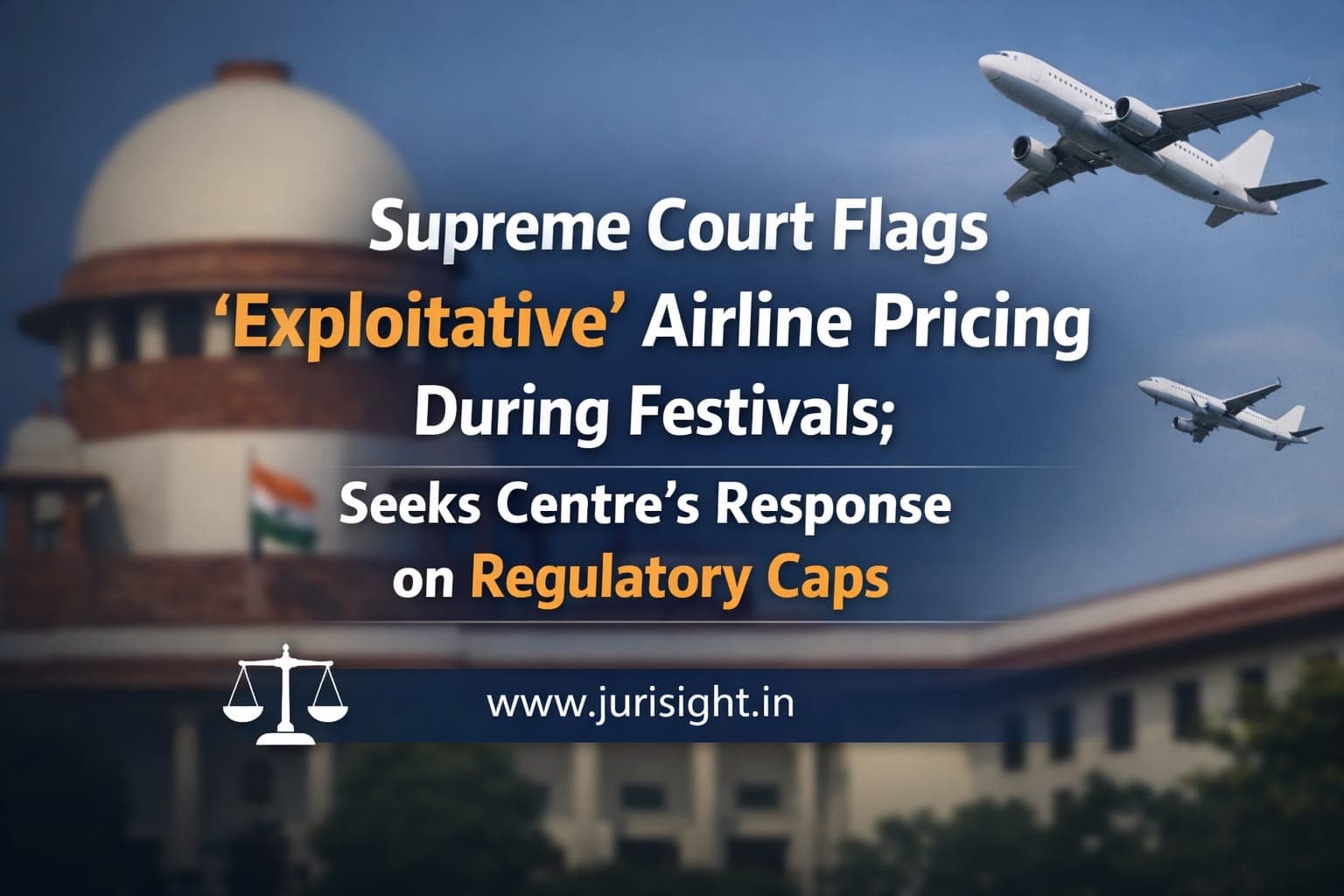 Supreme Court Flags ‘Exploitative’ Airline Pricing During Festivals; Seeks Centre’s Response on Regulatory Caps