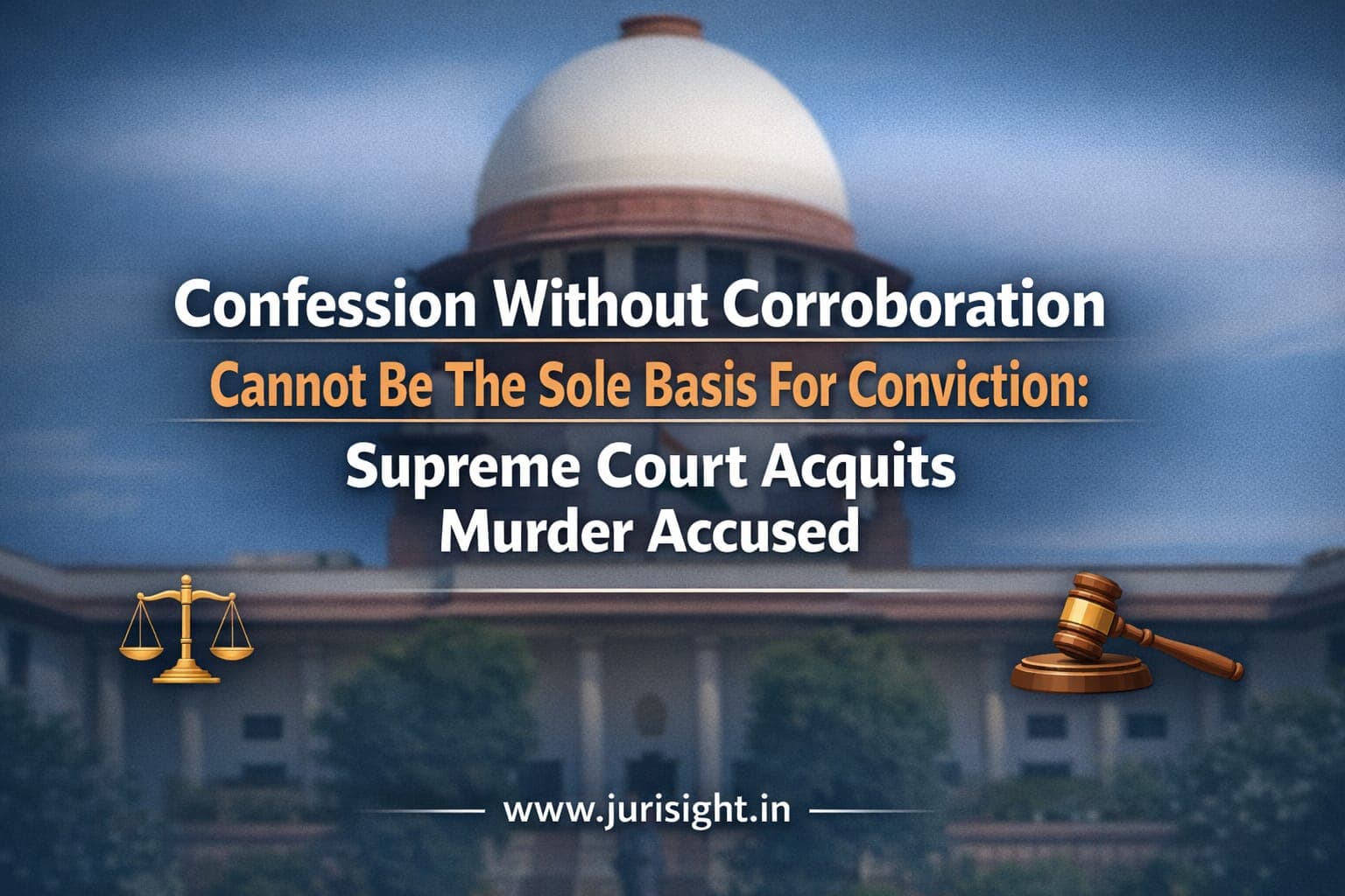 Confession Without Corroboration Cannot Be The Sole Basis For Conviction: Supreme Court Acquits Murder Accused