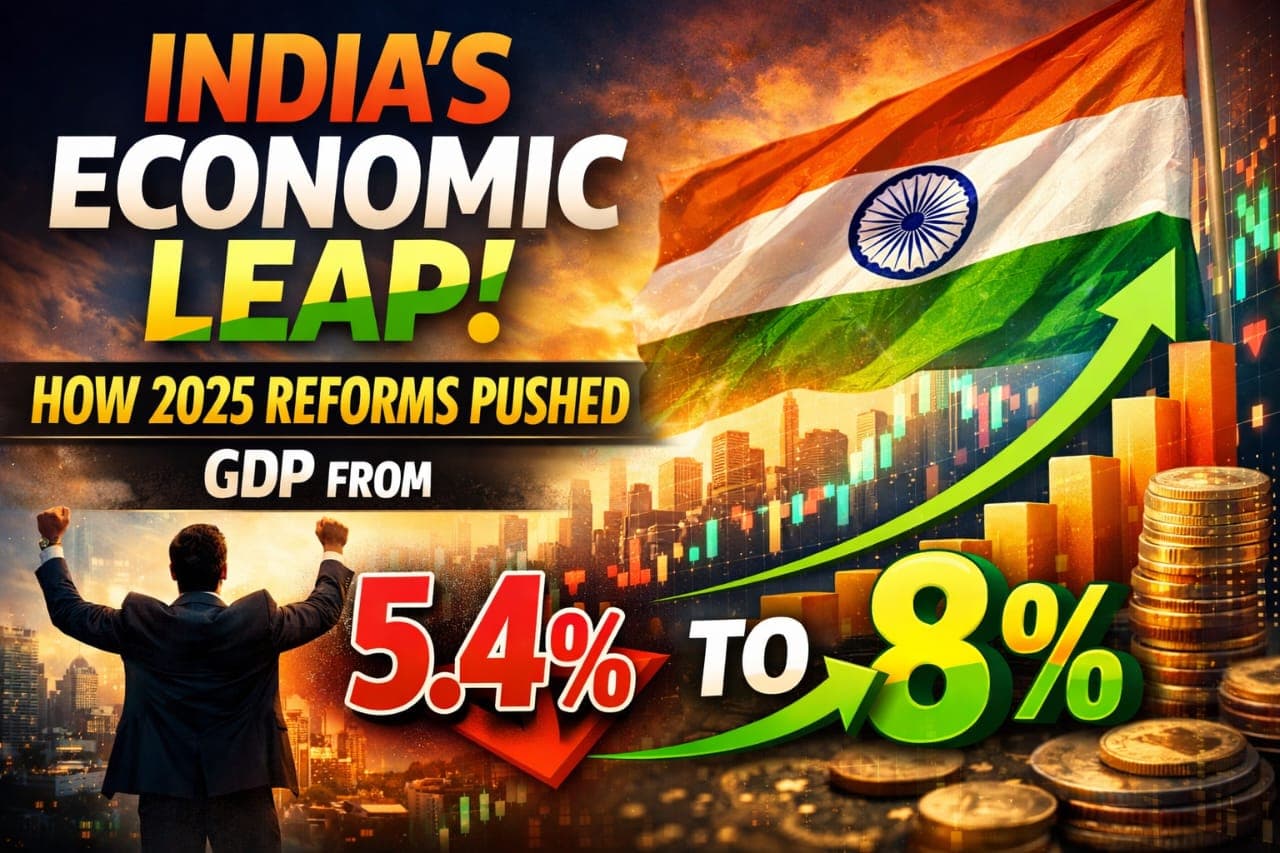 India’s Economic Leap: How 2025 Reforms Pushed GDP from 5.4% to 8%