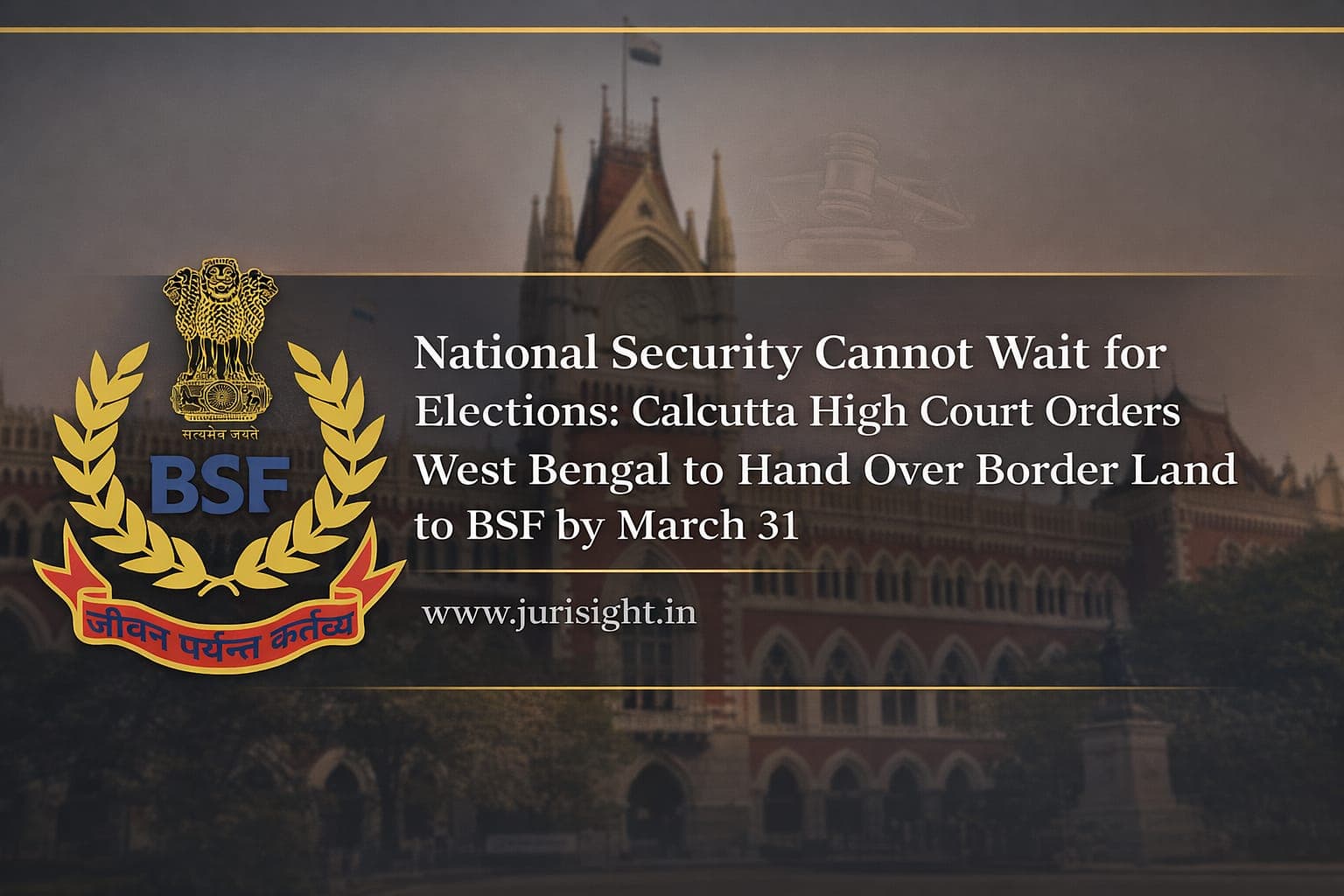 National Security Cannot Wait for Elections: Calcutta High Court Orders West Bengal to Hand Over Border Land to BSF by March 31