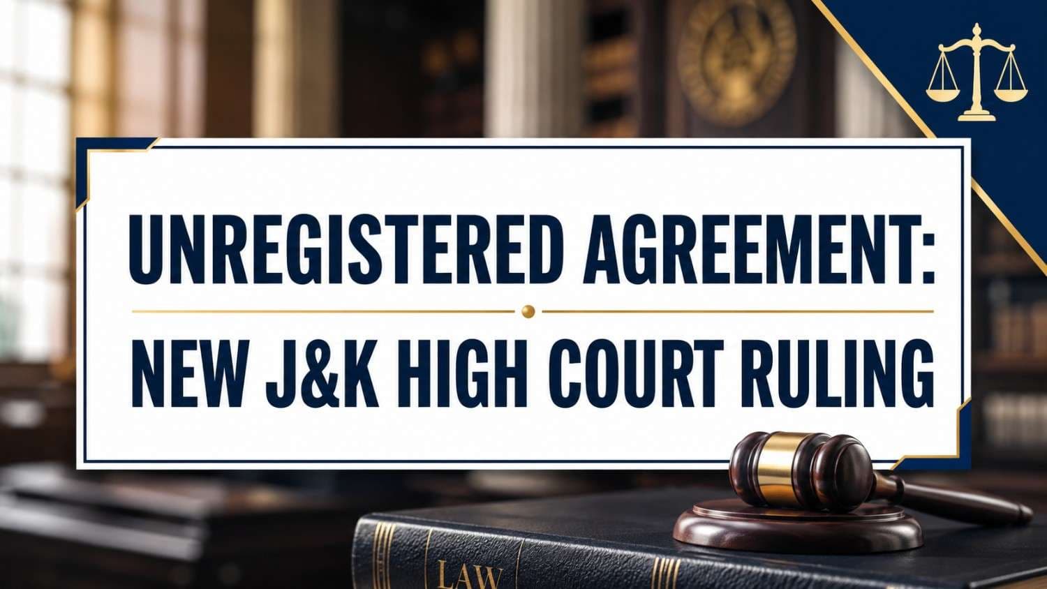 J&K High Court: Unregistered Agreement to Sell Can Be Used for Collateral Purpose of Assessing Possession at Interim Injunction Stage